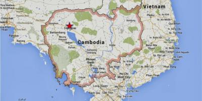 Карта на сием Реап, Камбоджа