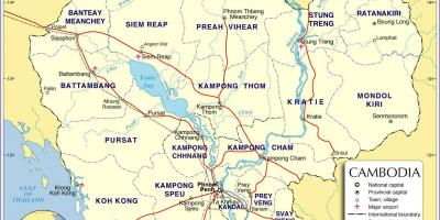 Карта на Камбоджа път