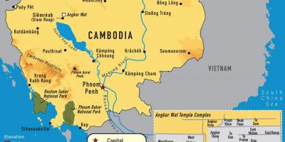 Картата на Ангкор в Камбоджа